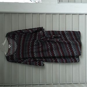 CATO Women Dress with Designs and Belt to Match